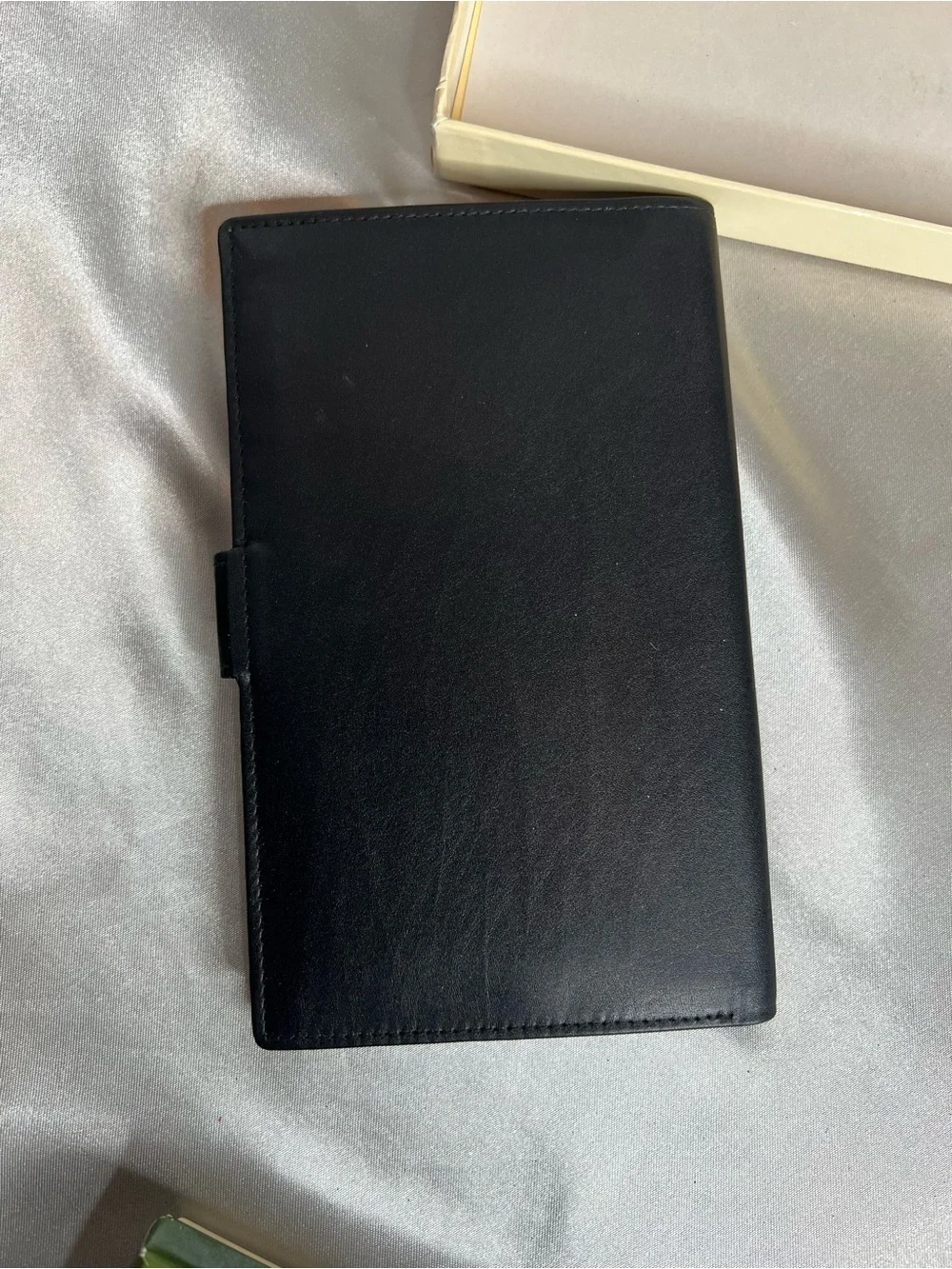 Vintage DOPPLER Collection Black leather Passport Travel Wallet Organizer-NIB